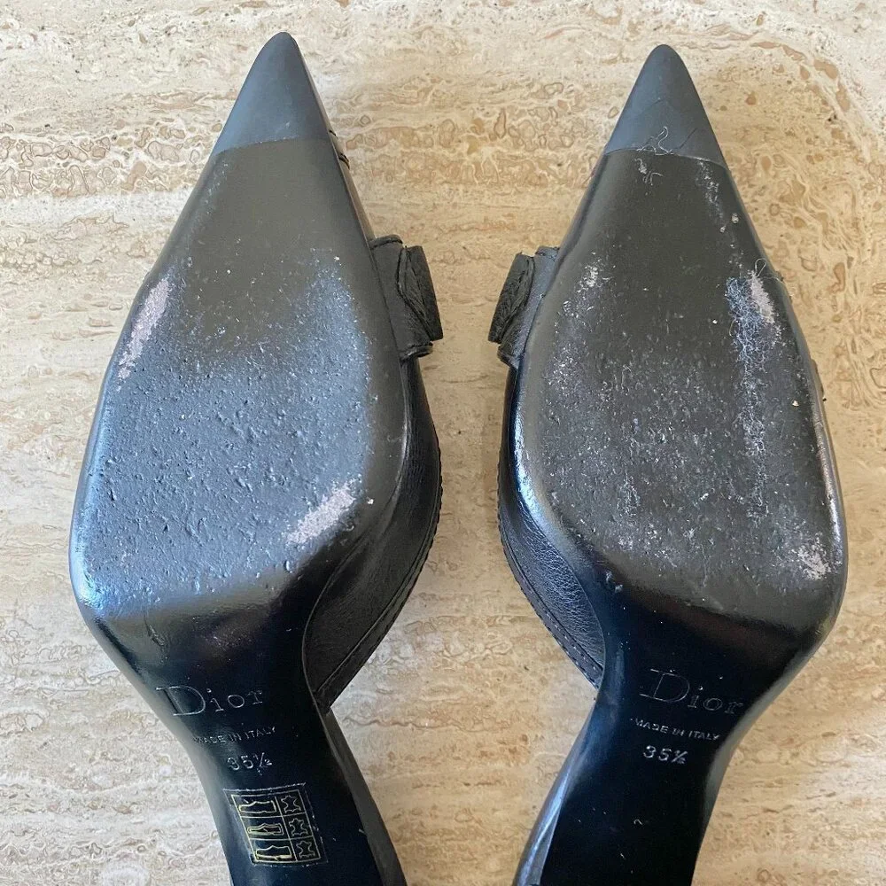 Vintage Dior Flight D Buckle Mule Heels - Picture 9 of 10